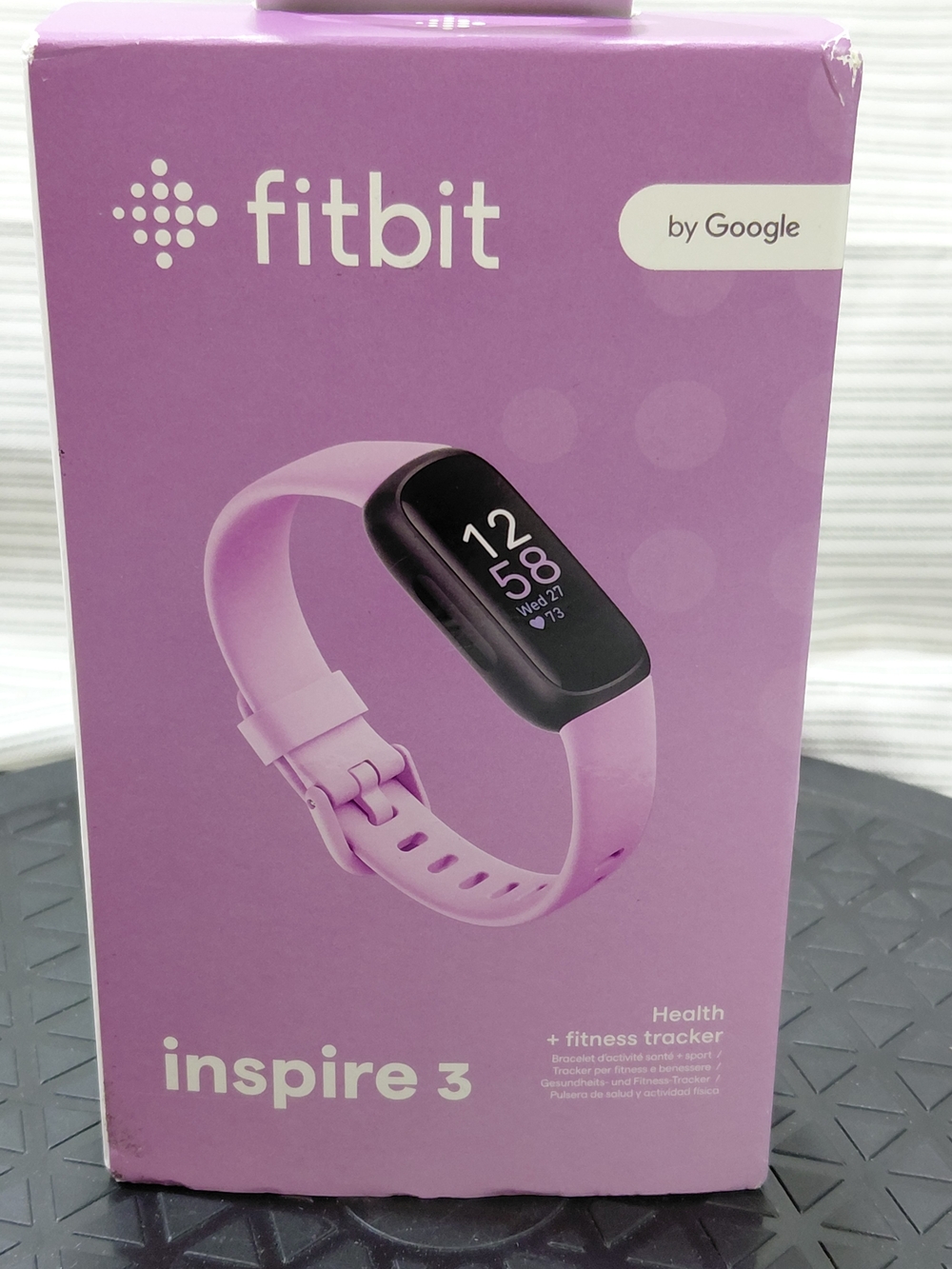 Fitbit Inspire 3 Health & Fitness Tracker Lilac Bliss Color Black Tracker